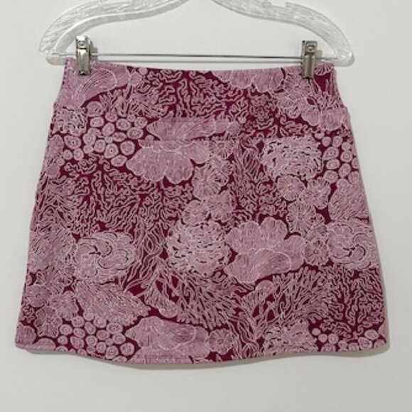 Tommy Bahama Golf & Tennis Deep Pink/White Skort Skirt Tropical Coral Reef Print - Picture 2 of 4